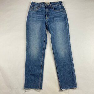 Everlane The Curvy Cheeky Crop Jean Women's Size 28 Straight Denim Blue